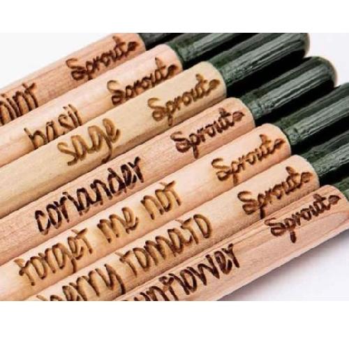 Branded Eco Sprout Pencils - Water Soluble Seed Capsule In Place Of Eraser